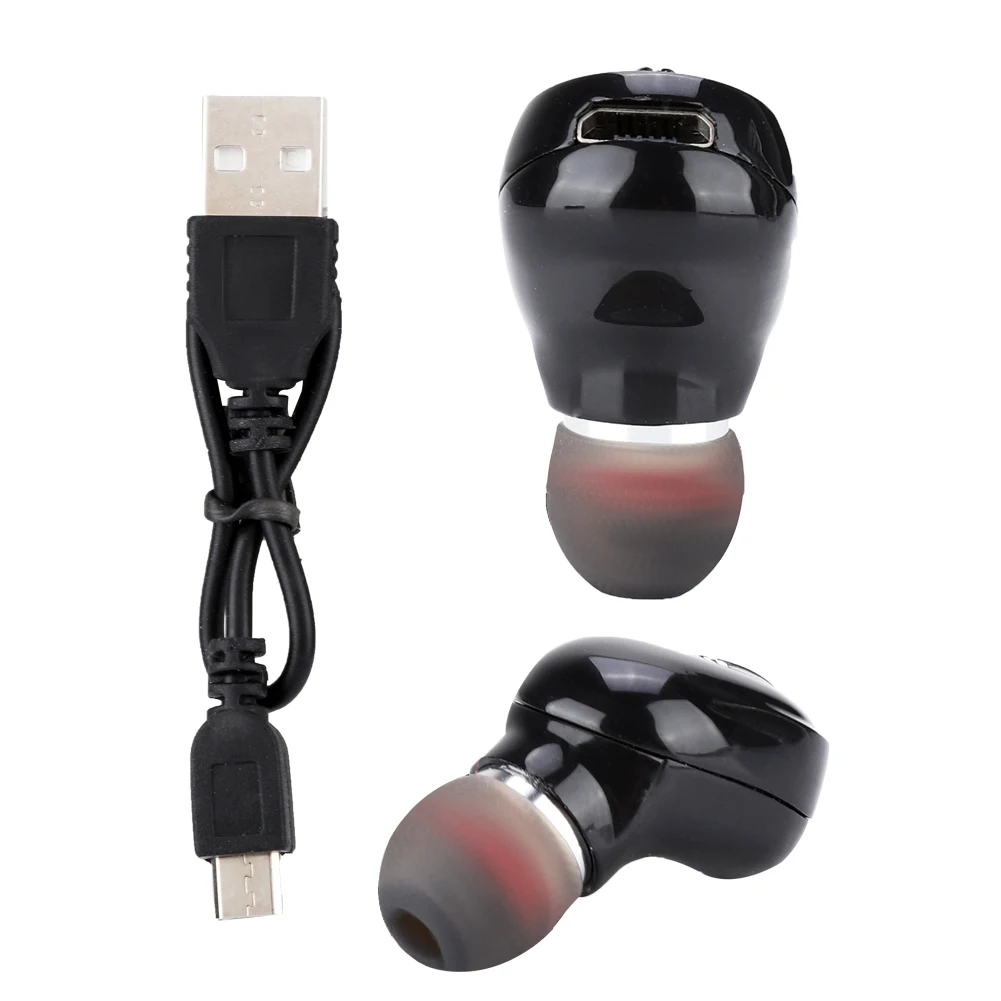 Mini Športové Bezdrôtové Bluetooth Headset Univerzálne Slúchadlá Slúchadlá(čierne)