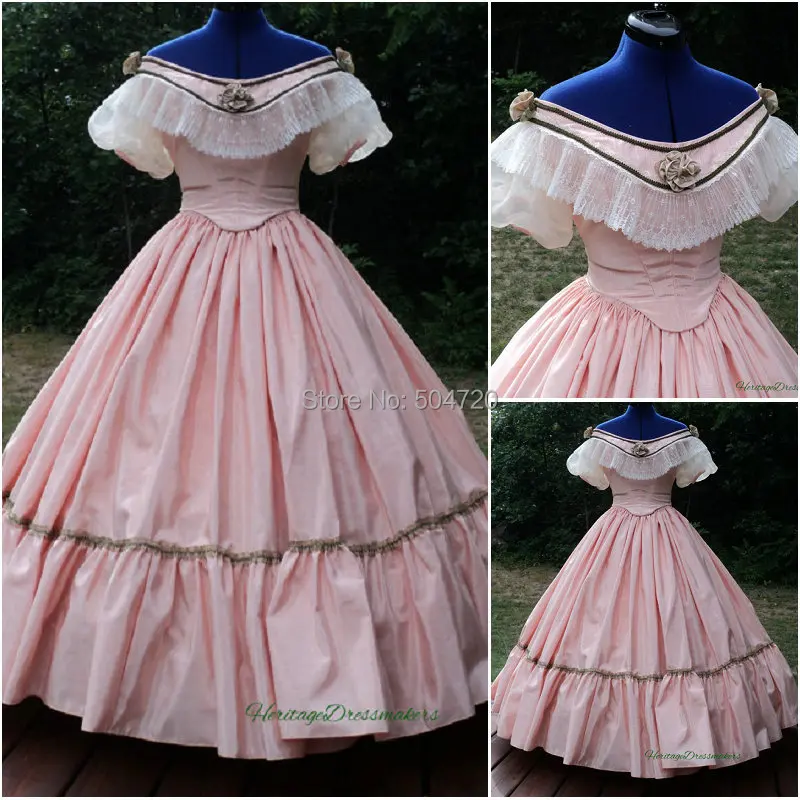 R-8087 Dobové Kostýmy 1860s Občianskej Vojny Cape Šaty/Gothic Lolita Šaty Renesancie šaty Halloween šaty Všetky veľkosti
