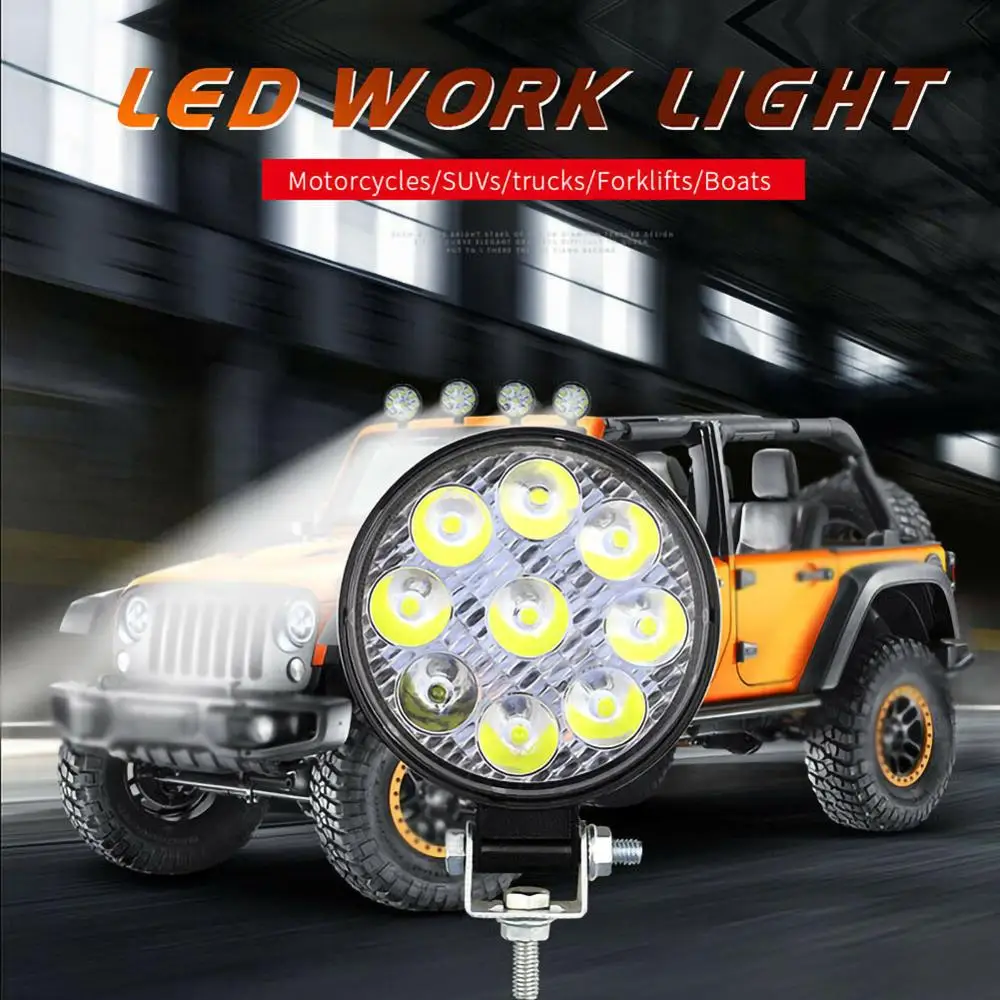10pcs 27W Kolo Svetla LED Panel LED Offroad LED Pracovné Svetlo Auto Truck 4WD Traktor, Loď prípojného vozidla 4x4 SUV ATV 12V Mieste Floodlight
