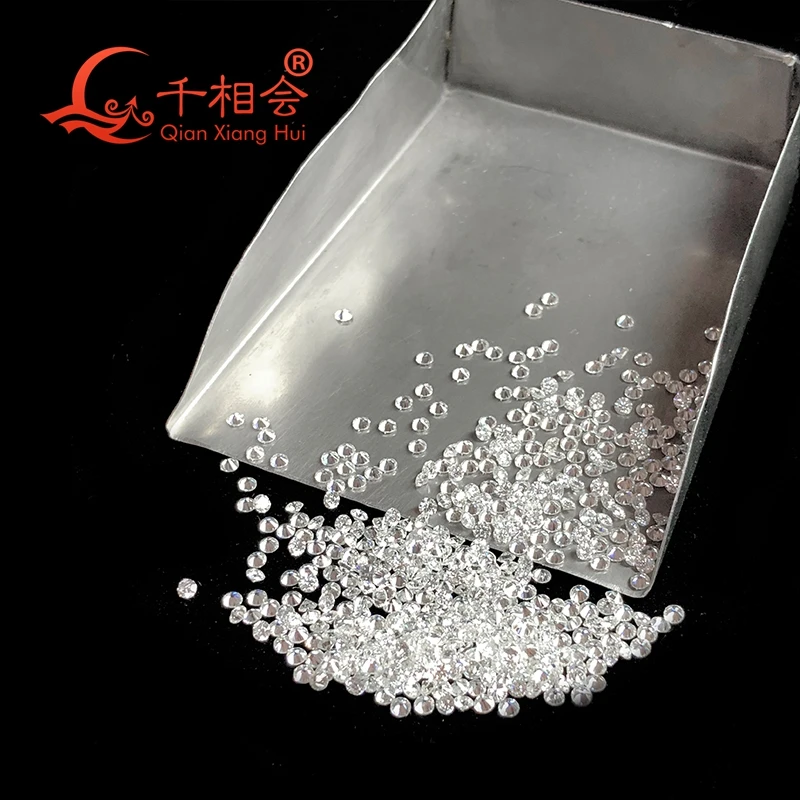 0.5 CT na tašku DF biela farba, 0,9 mm až 2,9 mm malej veľkosti syntetické moissanite okrúhly tvar voľné kameň vyrobený SIC