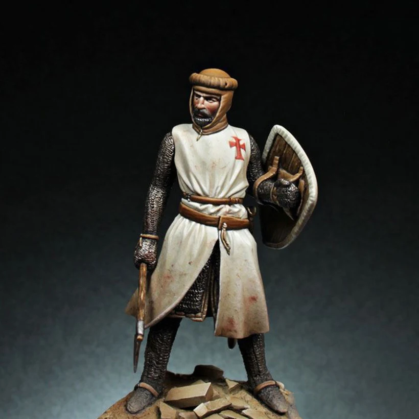 1/32 staroveký bojovník stojan Živice obrázok Modelu súpravy Miniatúrne gk Unassembly Nevyfarbené