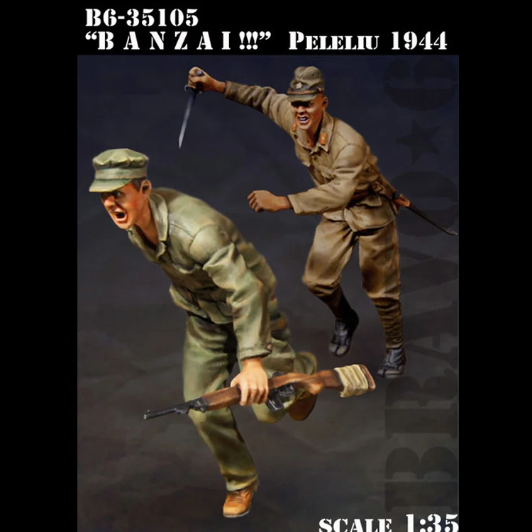 1/35 Banzai!!! Peleliu-1944, Živice Model Vojak GK, Vojenské témy z WW2, Nezmontované a nevyfarbené auta
