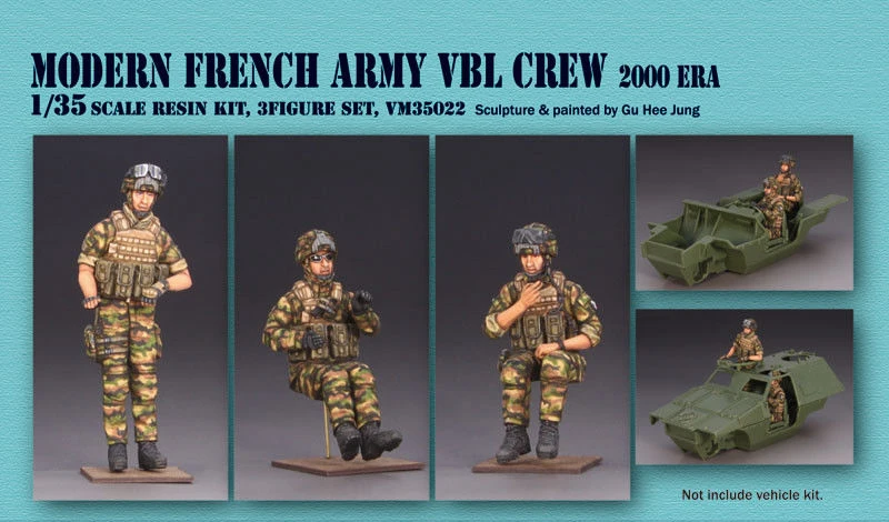 1/35 Modernej francúzskej Armády Posádky vojak hračka Živice Model Miniatúrne Auta unassembly Nevyfarbené
