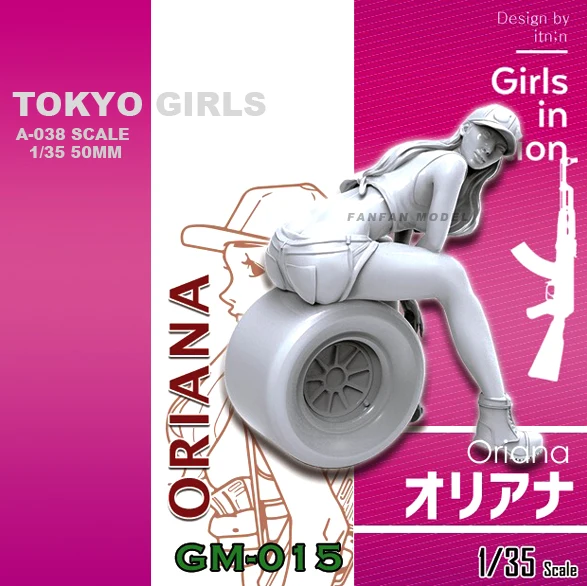 1/35 Resinových Tokio Krásy Dievča Vojak Série Živice Vojak (50 mm)A-038