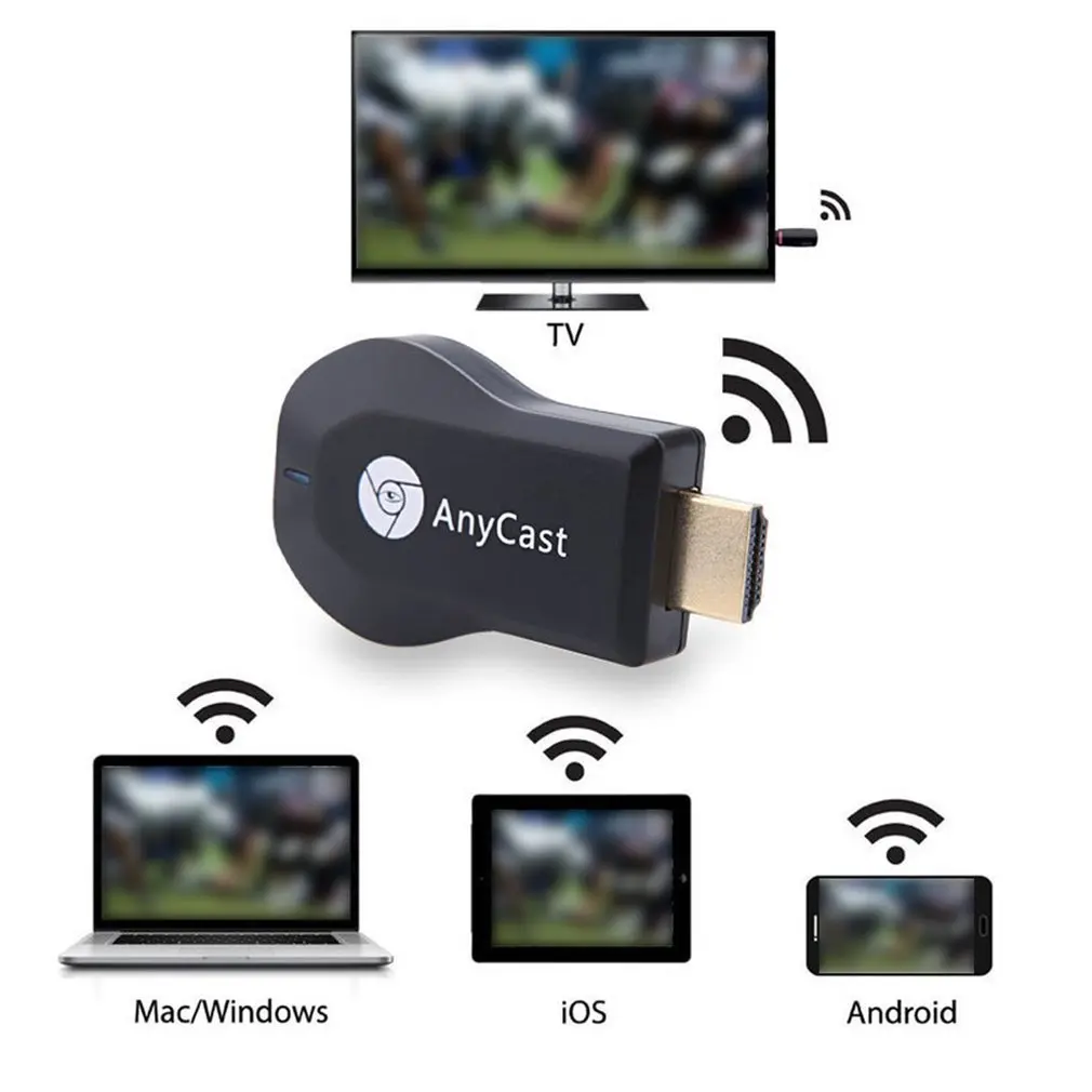 1 Anycast m4plus Chromecast 2 zrkadlenie viacerých TV stick Adaptér Mini Android Chrome Cast HDMI, WiFi Dongle 1080P doprava Zadarmo