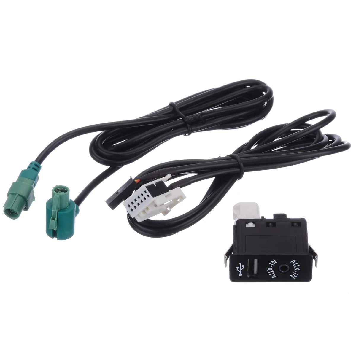 1 Nastavte AUX USB port Switch Kábel AUX a USB Car Audio Kábla Line Na BMW E60 E61 E63 E64 E87 E70 E90 F25