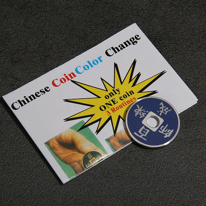 1 Nastavte Čínske Mince Zmena Farby Magické Triky Kúzelníka Zblízka Ilúzie Prop Príslušenstvo Elementary Meditation 3 Farby Mince Zmeniť