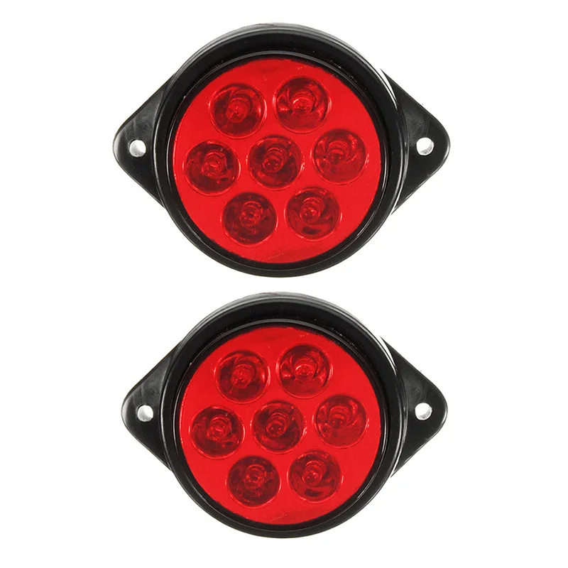 1 Pair 7 LED Auto Bočné Obrysové Svetlá Červená Žltá Biela Vzdialenosť Kolo Lampa pre 12V 24V Automobilov Nákladných vozidiel prípojného vozidla