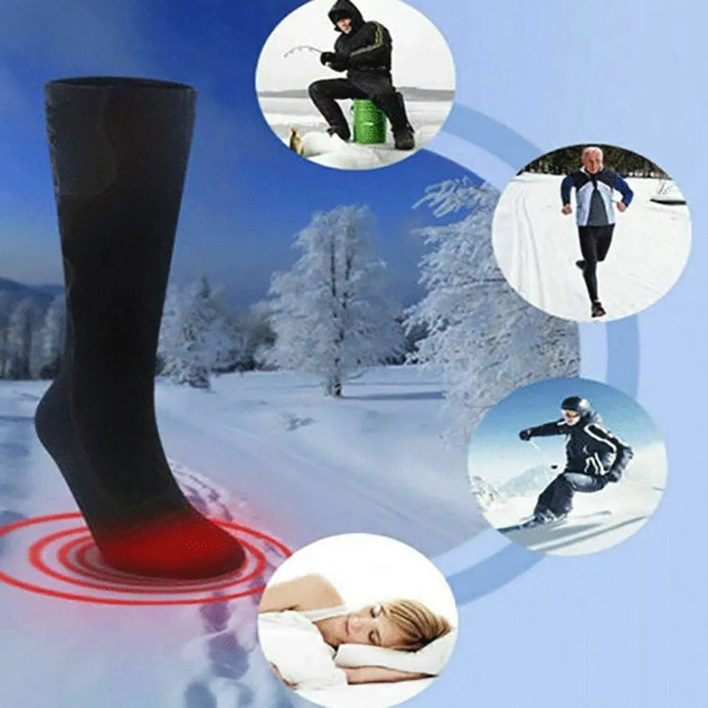 1 Pár Elektrické Vyhrievané Ponožky Zimné Outdoorové Boot Nohy Teplejšie Micro Usb Nabíjanie Ponožky S Nastaviteľným Batérie