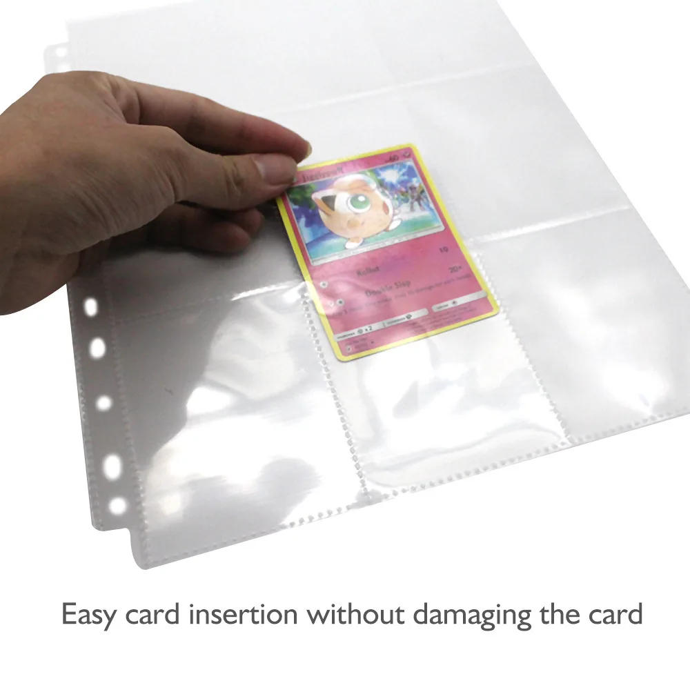 10-50PCS Album Pokemon Karty Držiteľ Album Stránke Zber Obchodovanie Hry, Karty, Transparentné Skladovanie YuGiOh Karty pamäťovú Kartu Kryt