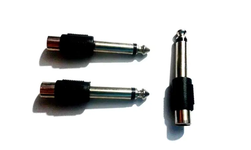 10 ks 6,3 mm (1/4 Palca) Mono Konektor RCA Jack konektor