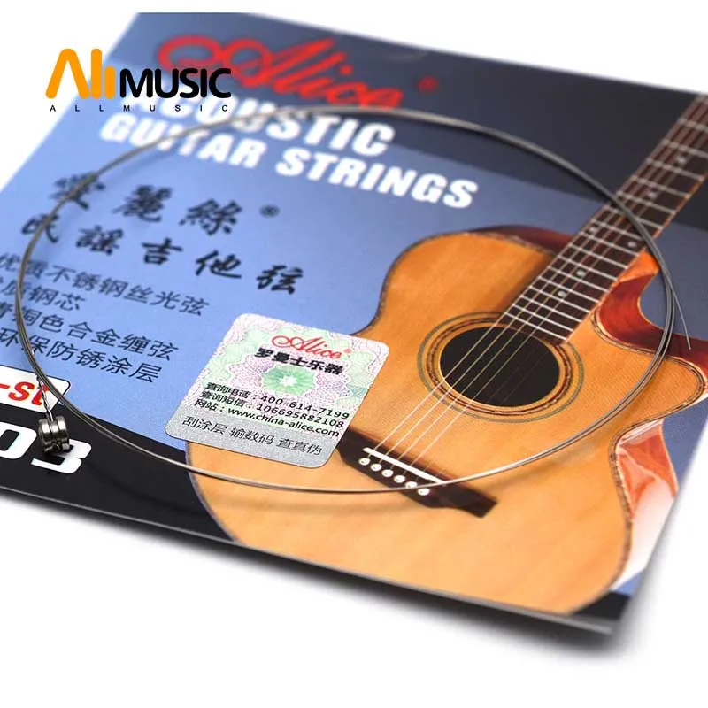 10 KS Akustická Gitara Nehrdzavejúcej Ocele String Alice A203 1. E Prvý Singel Reťazec