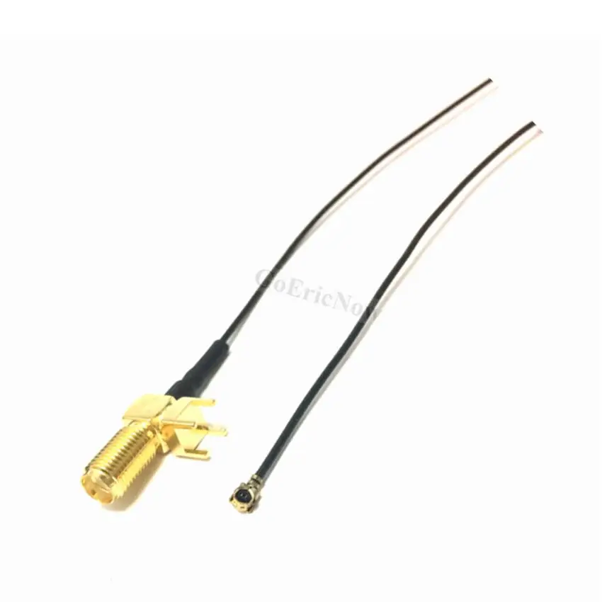10 ks Predlžovací Kábel 50ohm RP-SMA/SMA Female Pravý Uhol PCB Montáž na Ufl IPX IPEX Pigtail Konektor Kábla 5 cm 10 cm 15 cm 20 cm