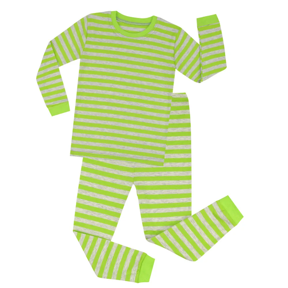 100 Bavlna Chlapci Pruhované Pyžamo Deti Sleepwear Dieťa Odev Deti Pyžamá Chlapci Pruhy Vianočné Pyžamo Sady Baby Nosia
