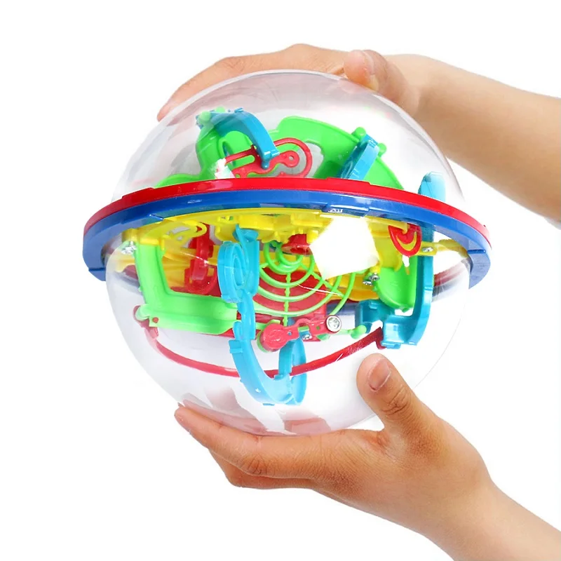 100 Krok 3D Puzzle Ball Magic Intelekt Loptu Labyrint Oblasti Svete Hračiek 3D Skladačka Inteligencie Loptu Magic Zemegule Puzzle Deti Darček