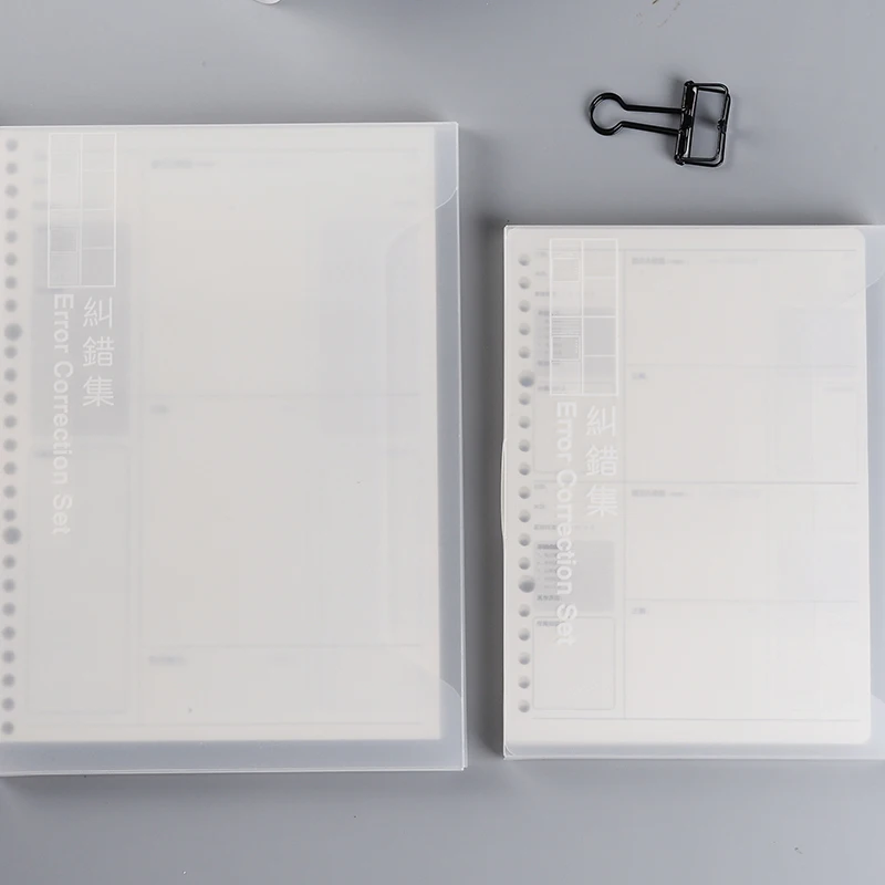 100 Listov PP Box Binder Náhradnú Náplň B5 26 Diera/A5 20 Otvoru Mriežky Vodorovná Čiara/Cornell Notebook Core s Voľnými listami Papiera