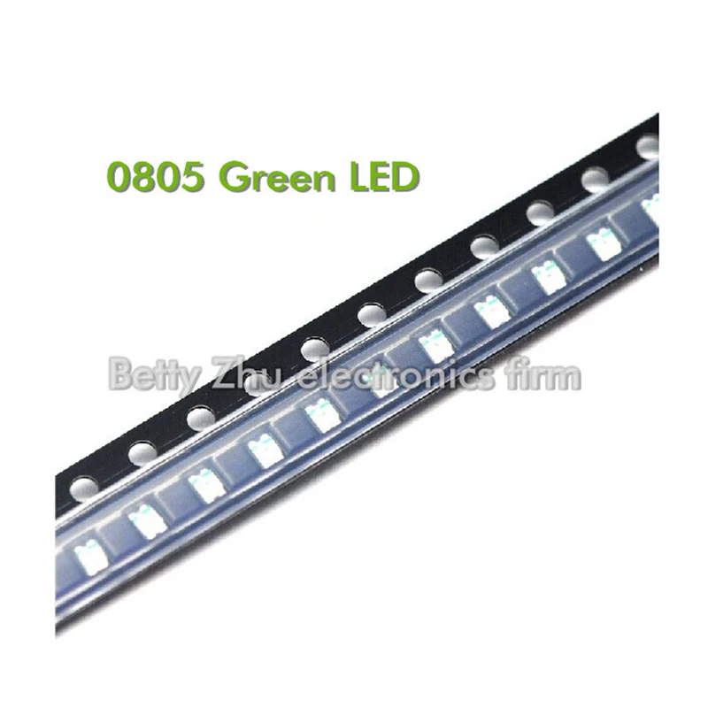 1000PCS/VEĽA 0805 SMD LED zelené svetlo diódy 2012