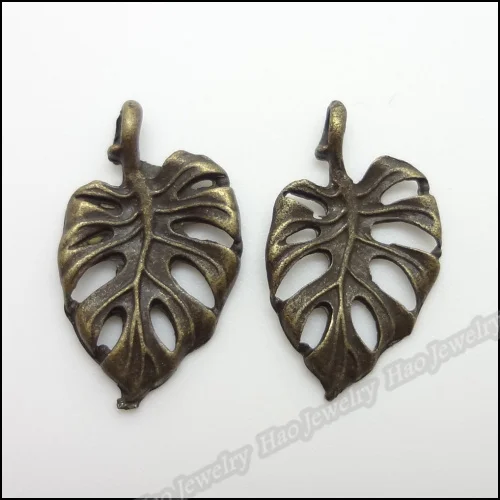 100ks Kúzlo Vintage Leaf Prívesok Antické bronzové Fit Náramky, Náhrdelník DIY Kovové Šperky Robiť