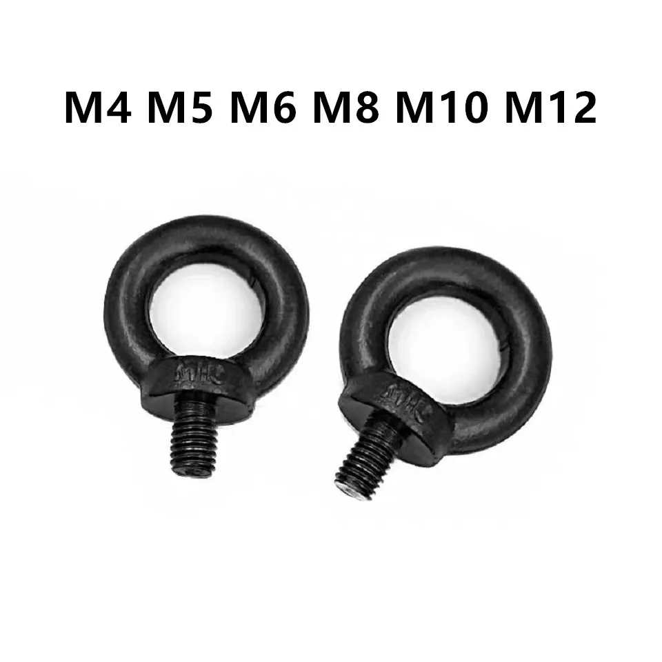 10CS GB825 DIN580 Black 304 nerezovej ocele rozšírenie eyebolt o - krúžok skrutka pre námorné použitie M4 M5 M6 M8 M10 M12