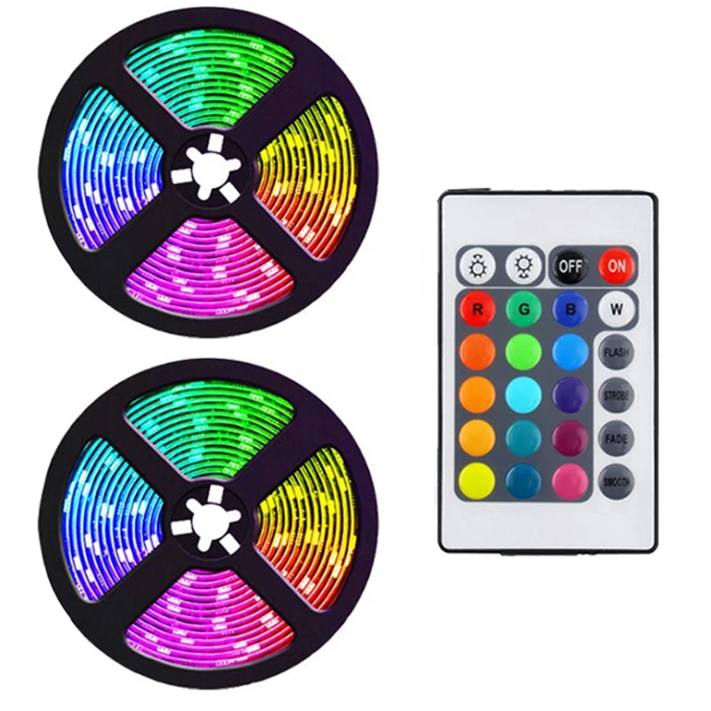 10M Led Pás Svetla s 24 Šípkami Radič Flexibilné Farby RGB Svetlo Pásy pre Strany DIY Dekorácie