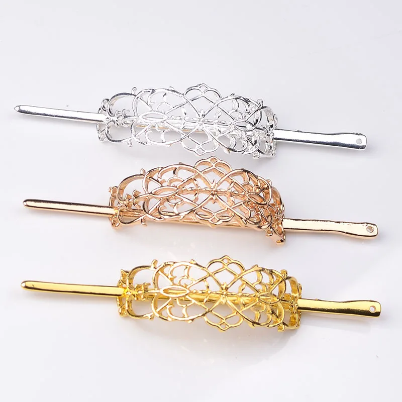 10pcs 105*22 mm Vintage Kovové Zliatiny Vlasy Stick Duté Vlásenky Pre Ženy Šperky, Dekorácie