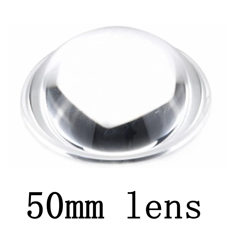 10pcs 50mm Vody Jasné, Konvexné Šošovky, Optické Vysoká Kvalita Skla LED Objektív Pre Auto Led Auto Lampa