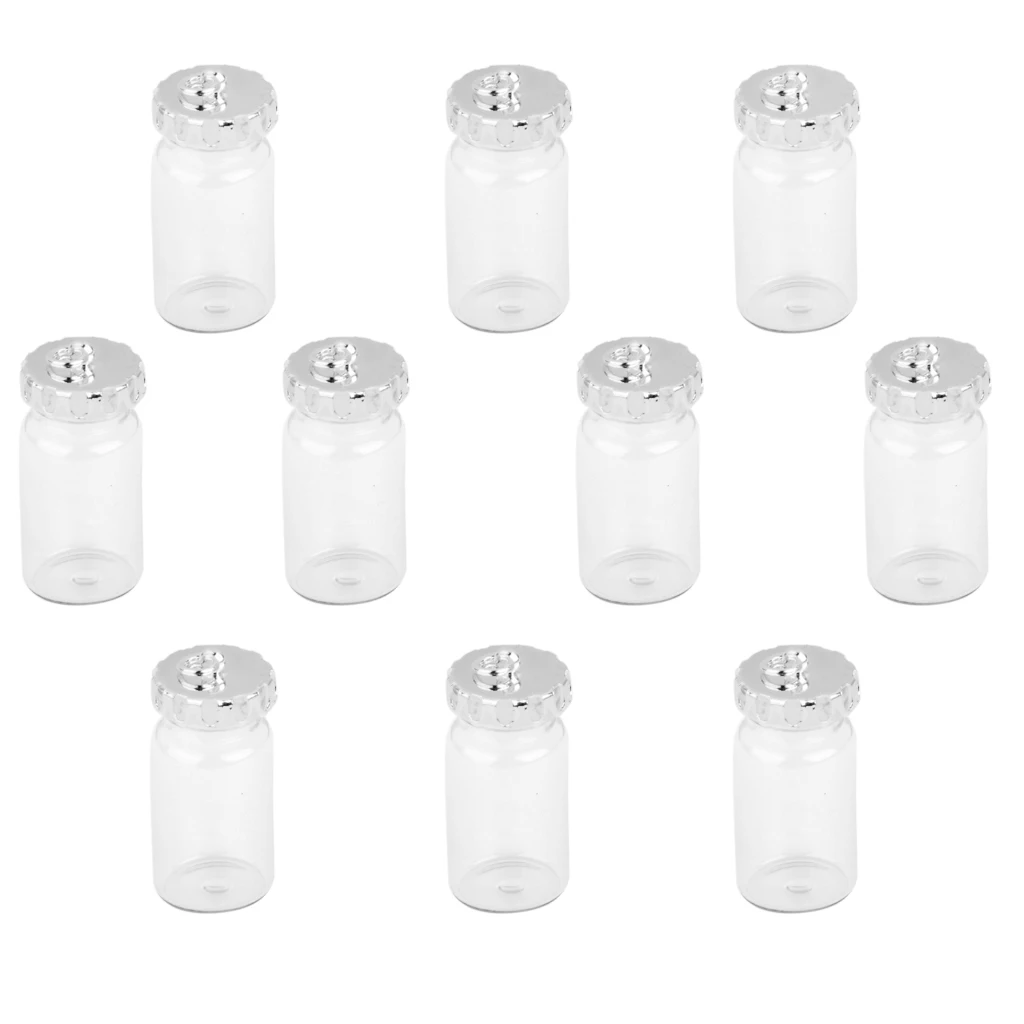 10Pcs Mini Sklenené Fľaše s veľké písmená, Malé, ktorí Chcú Správu Fliaš, Pohárov Prívesok Charms pre DIY Náhrdelník