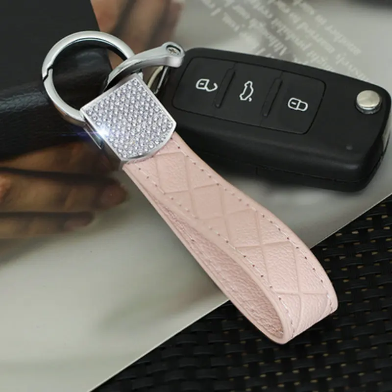 10pcs Módne kovové a kožené auto keychain krúžok pre Volkswagen Honda, Toyota Kia BMW, Audi Mercedes keychain pletené lano