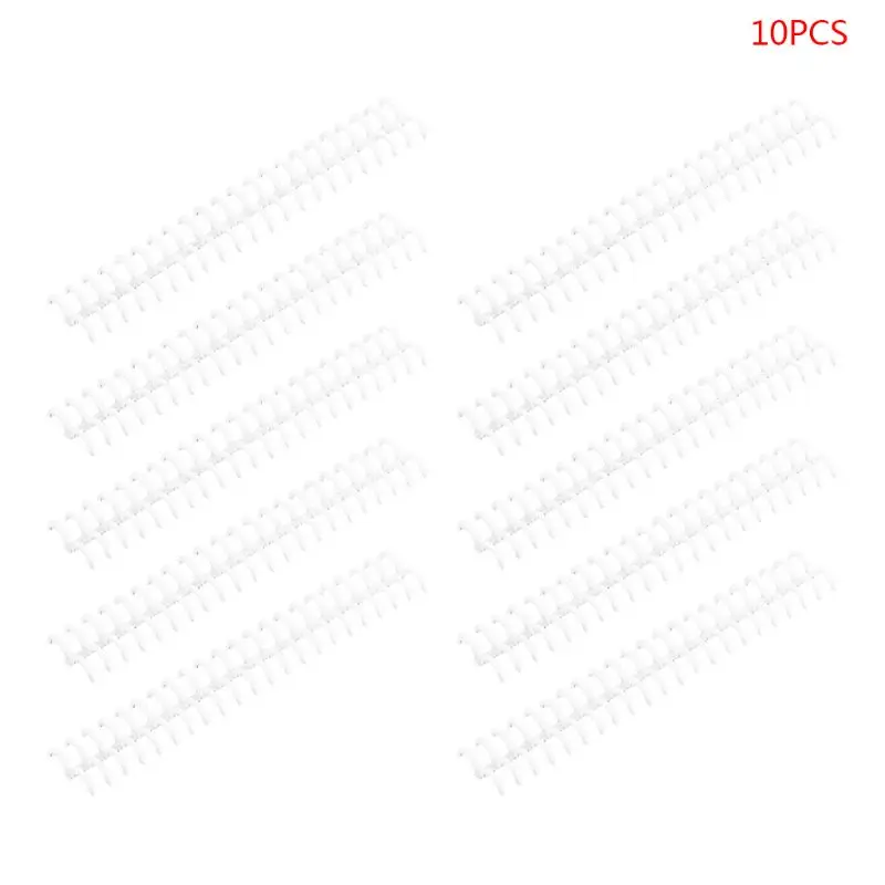 10pcs Plastové Loose Leaf Odkaz, Kruhy, Špirály Spojovacích Krúžkov pre 30 Otvory Notebooku 24BB
