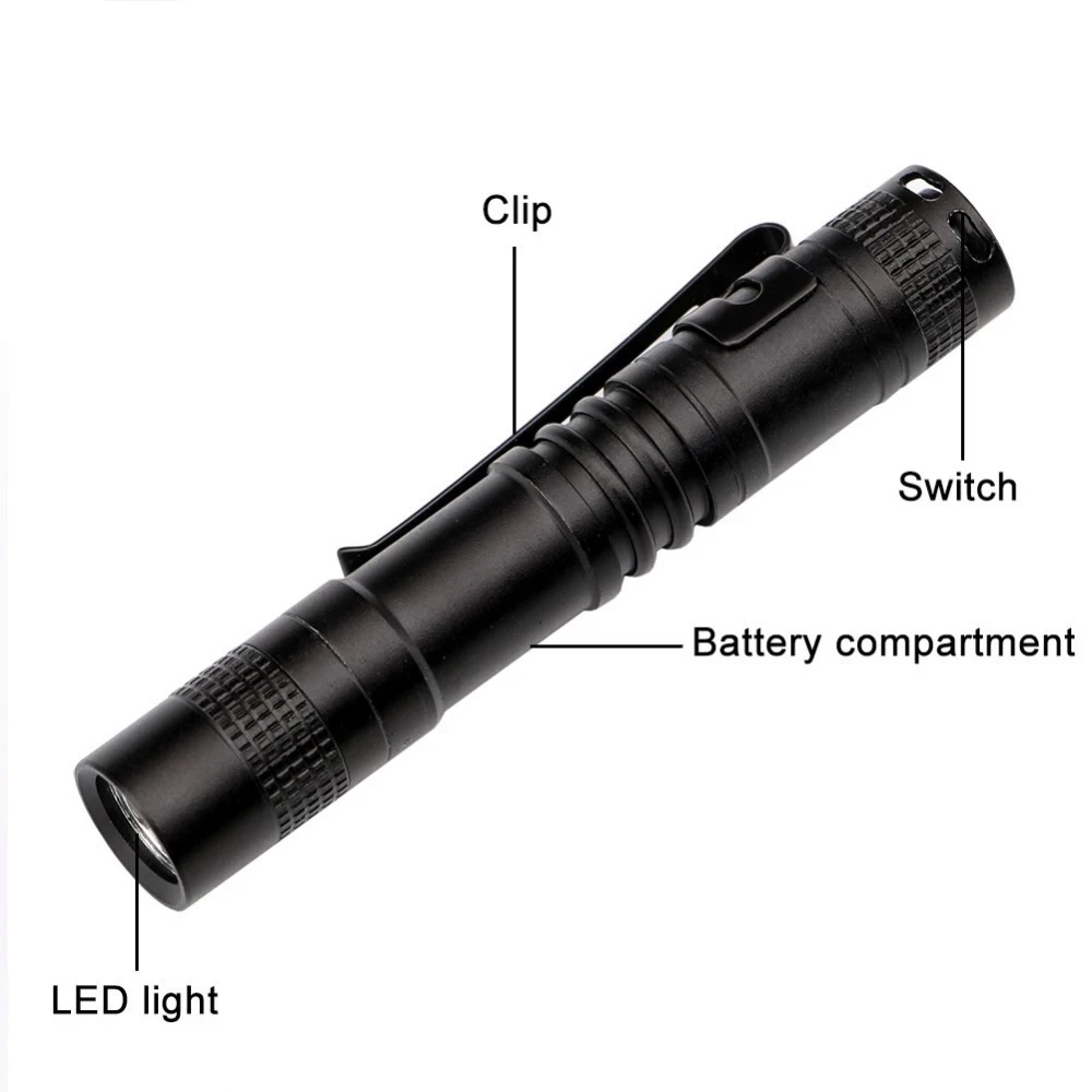 10pcs Silný Vodotesný LED Baterka Pochodeň Lanternas prepínač jednom režime zoomovateľnom AAA batérie Prenosné Svetlá pre kempovanie