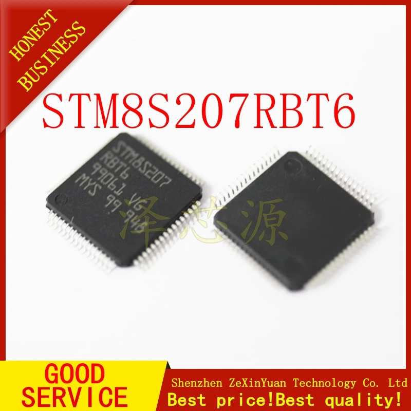 10PCS STM8S207RBT6 STM8S207 RBT6 LQFP-64 8 bitový mikroprocesor 128K flash pamäť