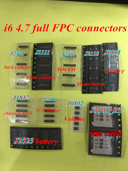10pcs/veľa FPC konektory pre iphone 6 4.7
