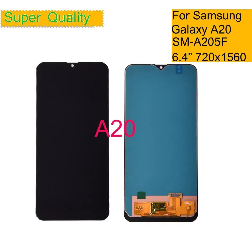 10Pcs/veľa INCELL Pre Samsung Galaxy A20 A205 SM-A205F LCD Displej náhradná pre Samsung A20 A205 A205F Zostava displeja