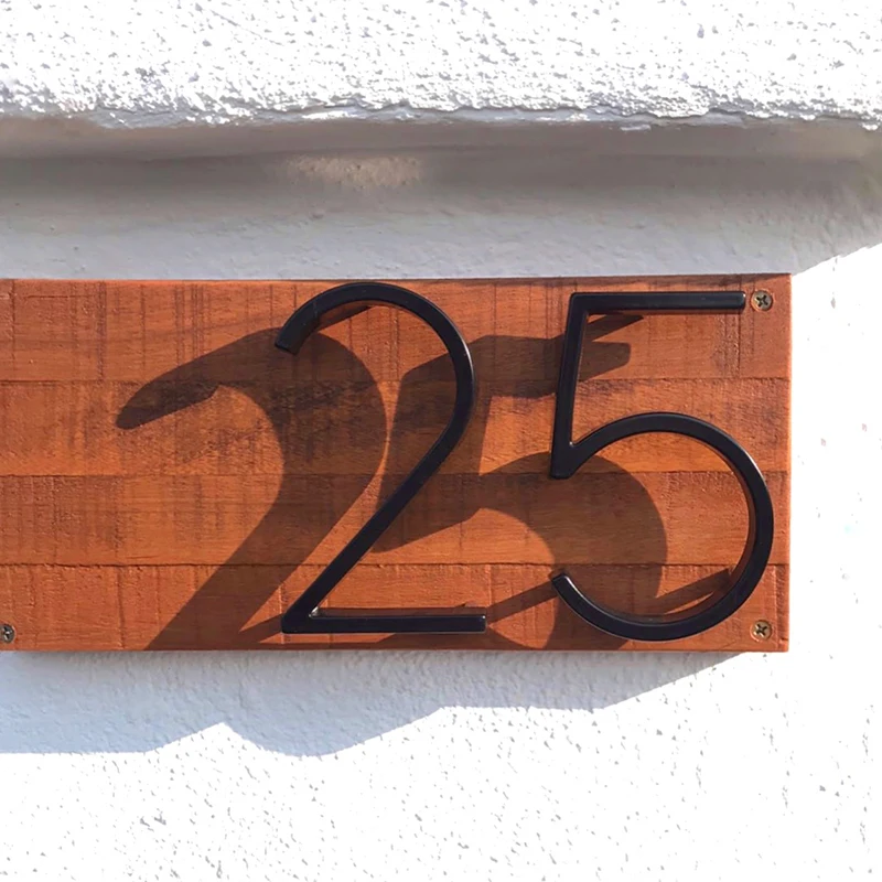 12 cm Veľké 3D Moderný Dom Číslo Dverí Domácej Adresy, Čísla na Dom Číslo Digitálny Dvere Vonkajšie Znamenie Dosky 5 Cm. #0-9 Čierna