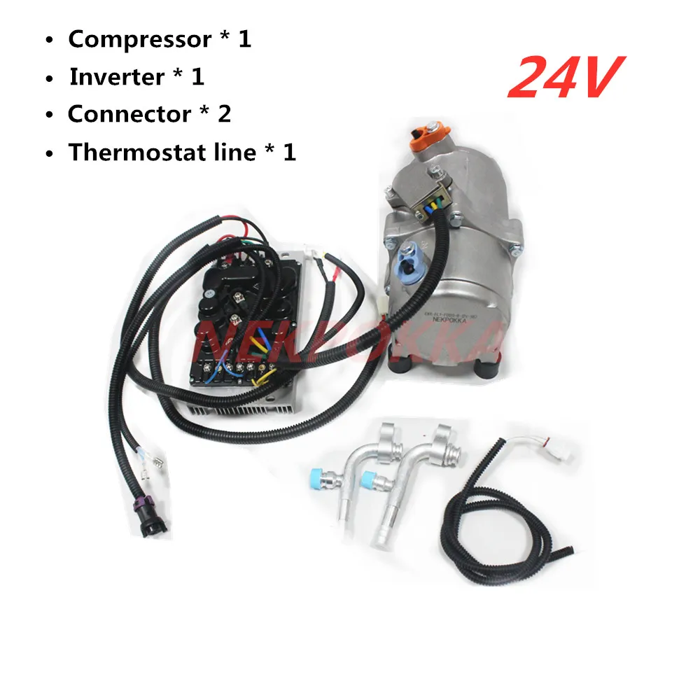 12V 24V elektrická klimatizácia kompresor,Novú energiu Upravený elektrický kompresor bez spotreba paliva