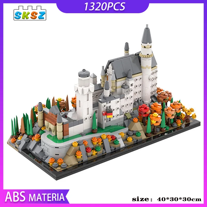 1320PCS Neuschwanstein Magic Castle Model Diy Stavebné Bloky pre Nové Komiksu, Anime Tehly Deti Hračky pre Deti, Darčeky
