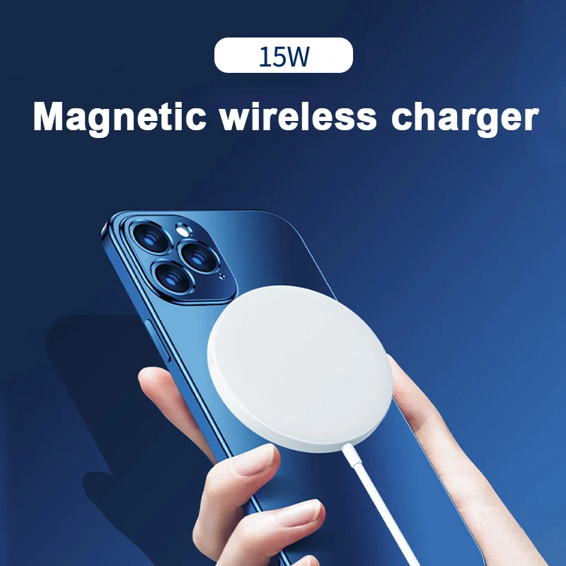 15W Magnetické Bezdrôtová Nabíjačka Pre iPhone 12 Pro Max Prenosné Rýchle Bezdrôtové nabíjanie Pad Pre Samsung Xiao Huawei Rýchlu Nabíjačku
