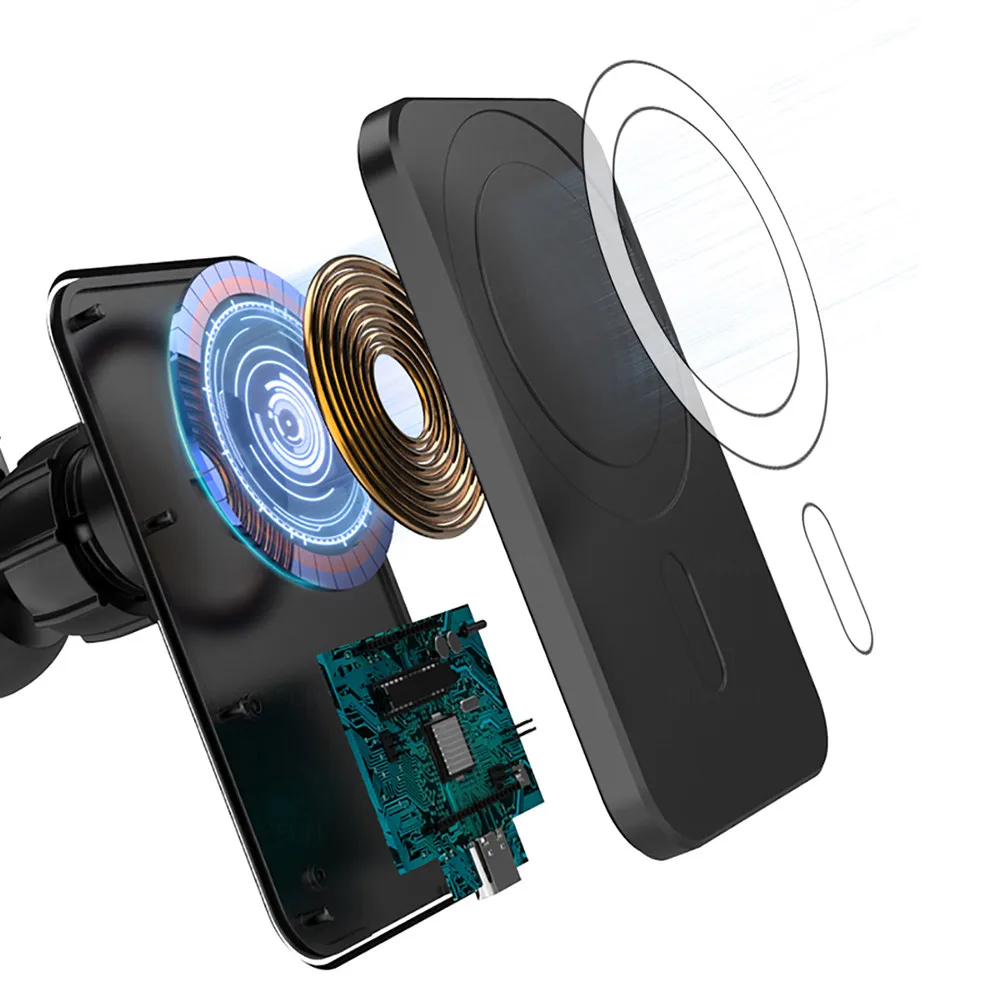 15W Magnetického Držiaka Telefónu, pre iPhone 12 Pro Max Nabíjačka do Auta pre Apple iPhone 12 pro max 12 mini Bezdrôtová Nabíjačka do Auta Držiak