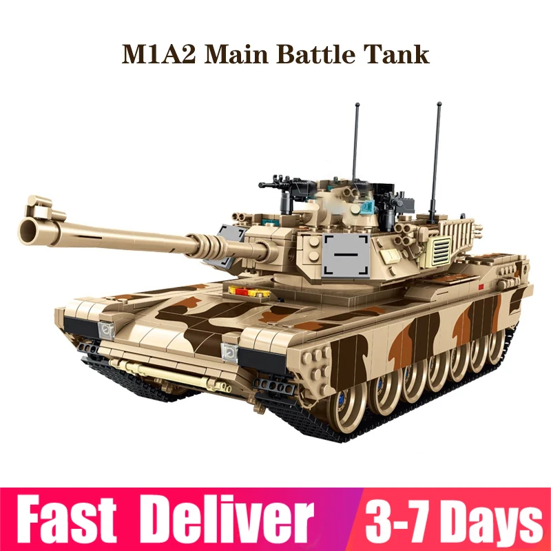 1630 KS 632010 Panlos Vojenské M1A2 Abrams Hlavný Bojový Tank Stavebné kamene, Tehly Nádrže Model Educatonal hračky pre deti,