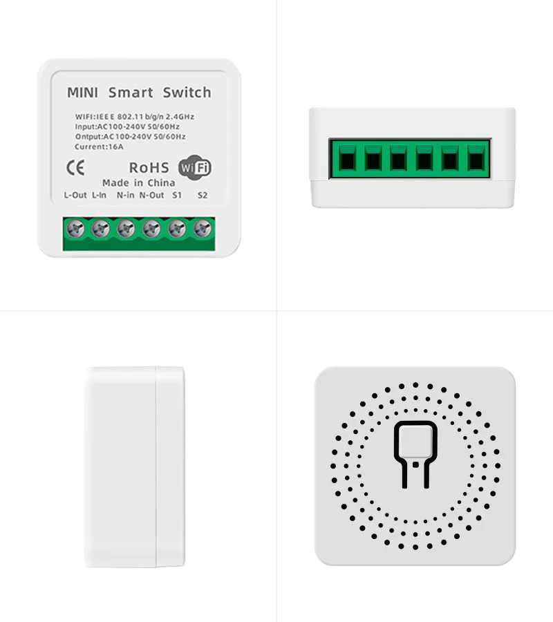 16A Mini Smart Wifi Prepínač DIY Istič Modul Podporuje 2 Spôsob Kontroly Spolupracuje s Alexa Domovská stránka Google Inteligentný Život Tuya App Control