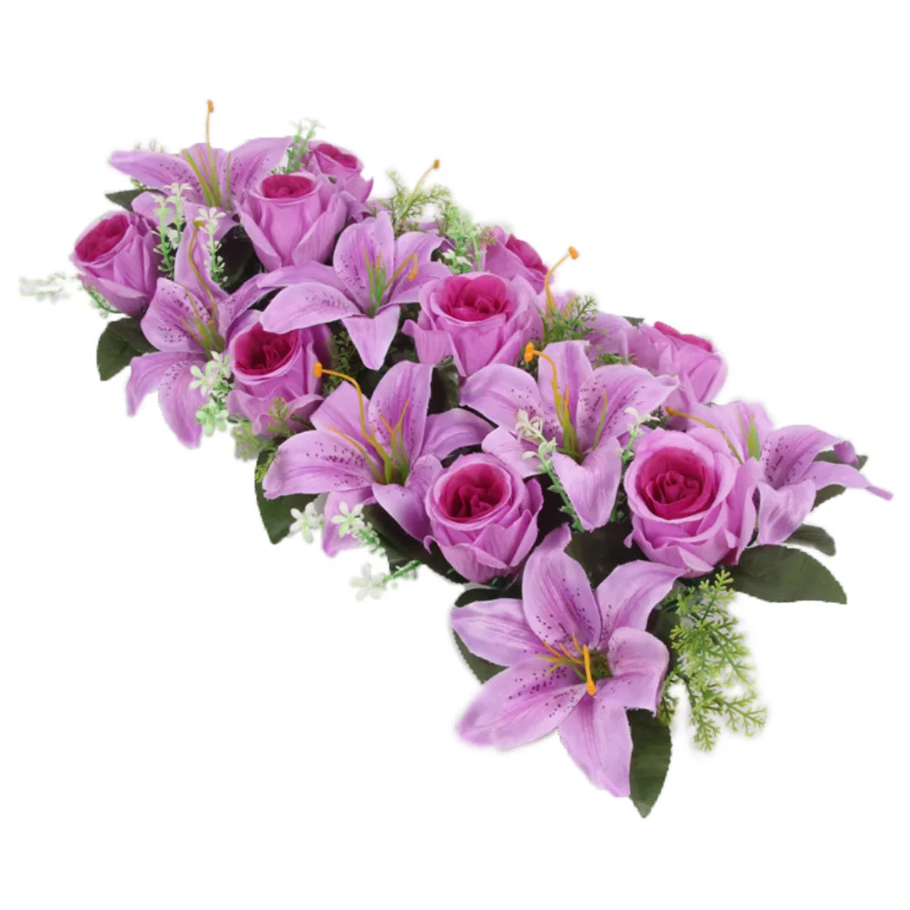 18Pcs/Set Krásne Hodvábne Tkaniny Umelé Ruže Ľalie Kvety DIY Usporiadanie Svadby, Garden Home Decor Umelý Kvet