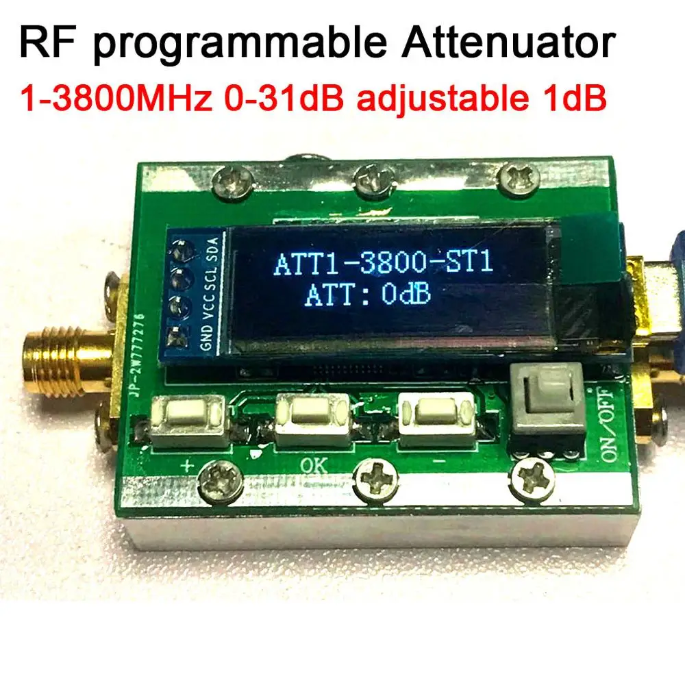1MHZ-3800MHz RF tlmiča ovládanie Digitálne programovateľné 0-31dB nastaviteľné krokom 1dB PC kontrolovateľné pre Ham Rádio Zosilňovač