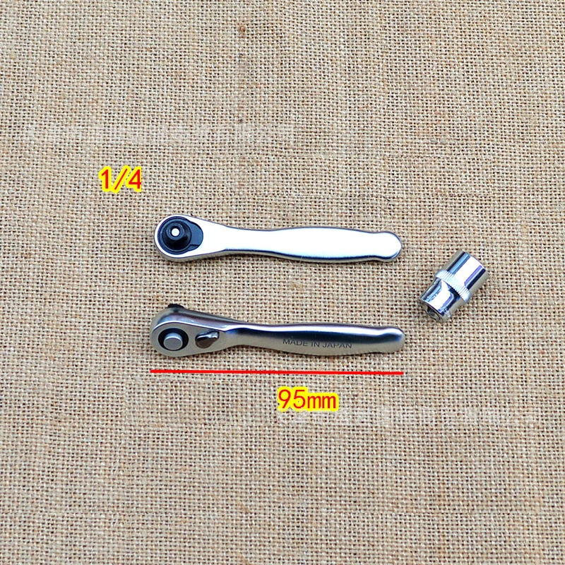 1PC 1/4 Mini Ratchet Zásuvky Kľúče & Skrutkovač Vyrobené V Japonsku
