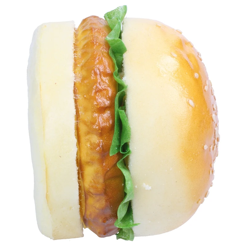 1pc Realistické Hamburger prirodzeným zobrazením Simulácie Falošné hamburger Pekáreň Displej Deti Potravín Chlieb Hračka pre Domáce Dekorácie Fotografie rekvizity