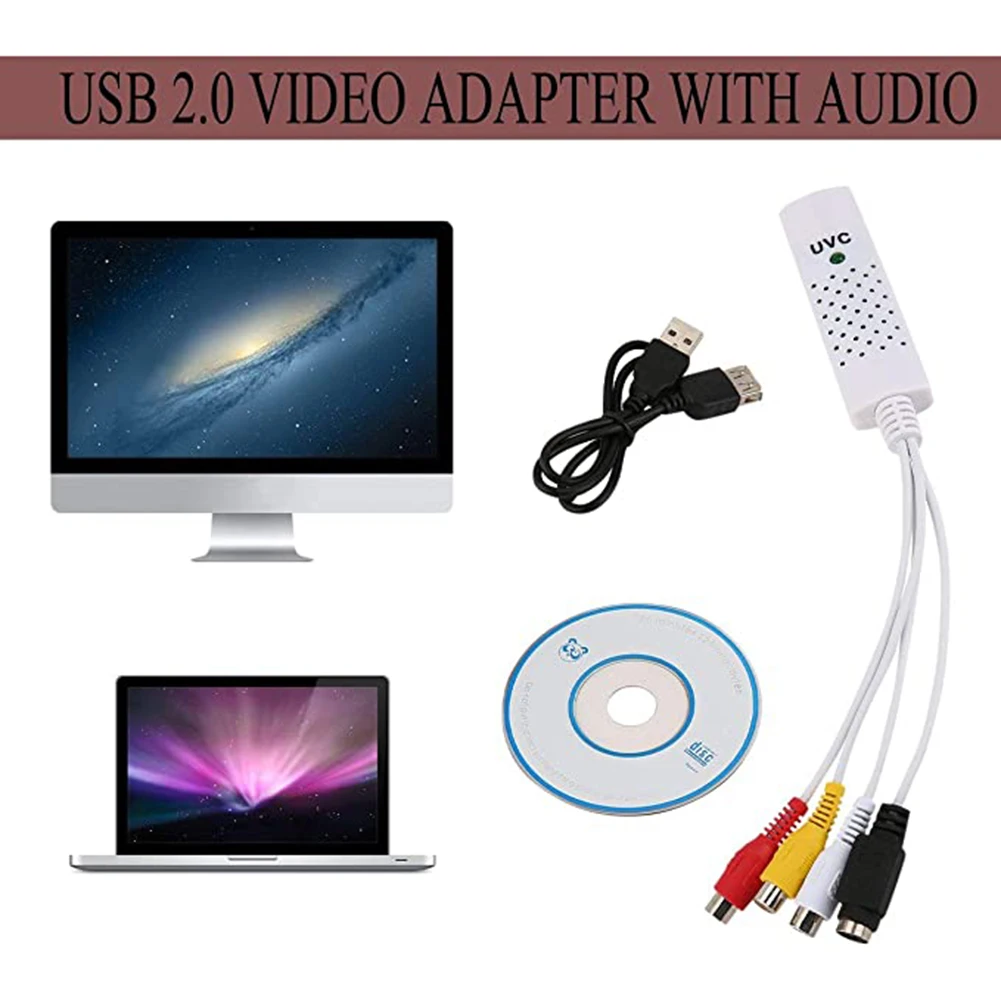 1Set Prenosné USB 2.0 Video Capture Adaptér VHS na DVD Audio Video Capture Karty pre Win7/8/Vista H-najlepšie