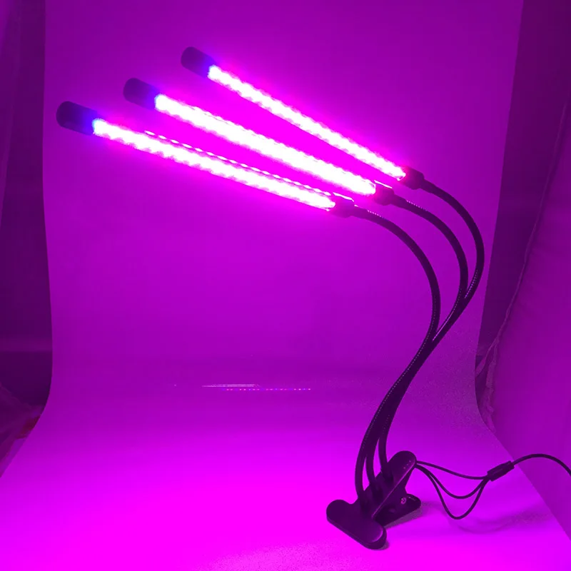 2/3/4 HLAVU USB časovač LED Rastlín Rastú Svetlá osvetlenie 5V adaptér pre vnútorné zeleniny skleníkových Kvet rastúci Phyto Lampa