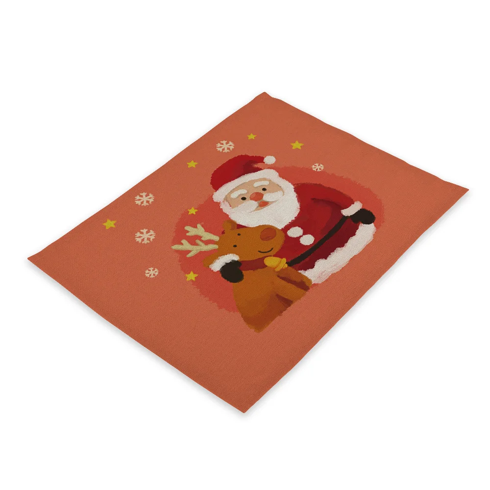 2/4/6 KS Pozdraviť Vianočné Bielizeň Santa Claus Snowflake Elk Vzor Cake Decoration 42*32 cm Nového Roka Domácej Kuchyni Placemat Natale