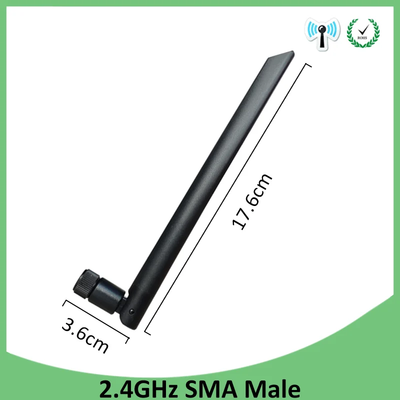 2.4 GHz WiFi Anténa 2ks 5dBi Antény SMA Samec Konektor 2.4 ghz anténa wi-fi antenne 2.4 g Za Bezdrôtový Router Wifi Booster