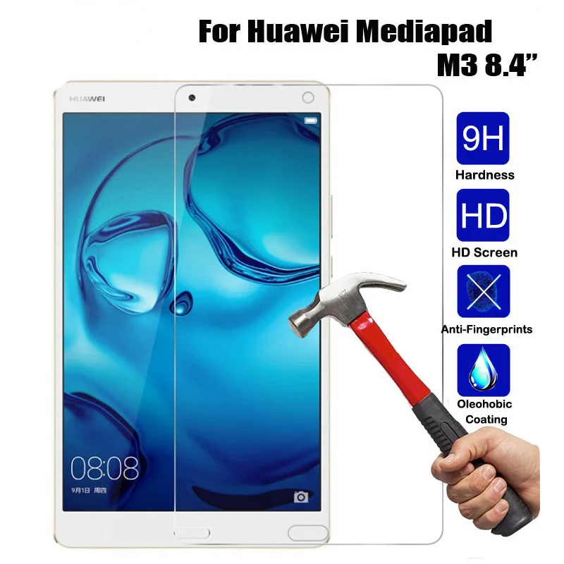 2.5 D 9H Tvrdeného Skla Pre Huawei Mediapad M3 8.4 Palcový Tablet Screen Protector Ochranná Fólia Skla pre Huawei M3 8.4