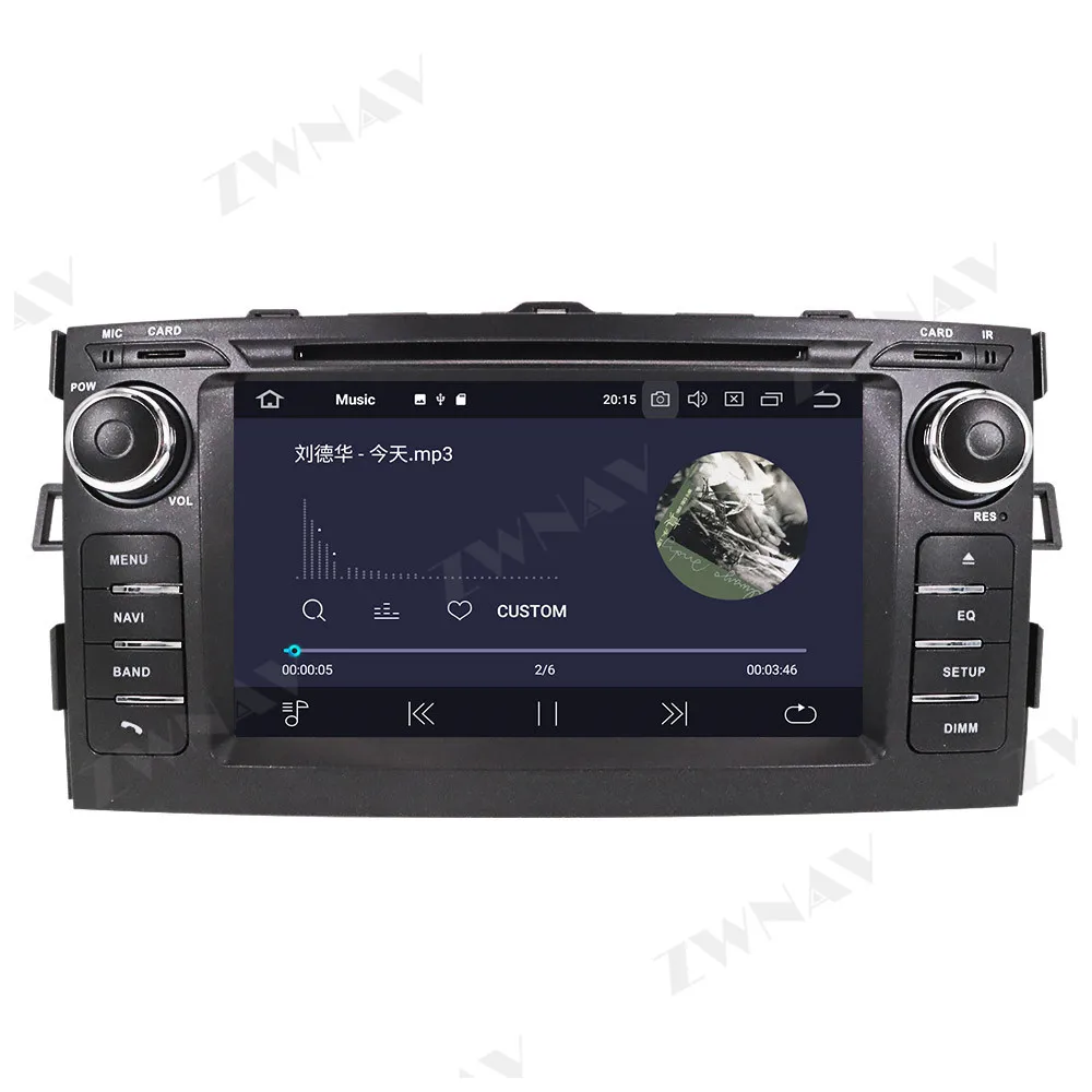 2 din 2006 2007 2008 2009 2010 2011 2012) Pre Toyotu Auris Android prehrávač video audio Rádio GPS navigácie základnú jednotku auto stereo